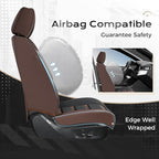 Coverado Car Seat Covers Full Set, Seat Covers for Cars, Front Seat Covers and Back Seat Cover Waterproof Leather Automotive Seat Cover, Universal Car Interior Protectors Cushion for Most Cars
