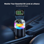 Smart Car Air Freshener with RGB Ambient Light, Galaxy Cloud Mist, Auto On/Off, Built-in Battery, Car Aroma Diffuser, Home, Office (4 Essential Oil Box), Long-Lasting Scent