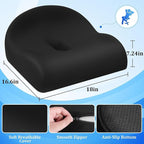 Seat Cushion Office Chair Cushion for Back & Tailbone & Sciatica Pain Relief, Black Memory Foam Desk Chair Cushion Pressure Relief Seat for Long Sitting Car Drivers, Office Worker