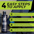 ExoForma Black Trim Restorer - Lasts 6+ Months, Dye Infused Waterproof Plastic Restorer for Cars - Perfect for Faded Bumpers, Trim & Vinyl on Jeeps, Truck Beds, Avalanches & ATVs | 4oz Kit