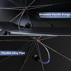 Car Windshield Sun Shade - Universal 55"x31" Front Window Sunshield with Heat-Blocking Titanium Coating, Compact Umbrella Design, for Sedan, SUV, Truck
