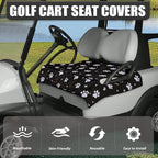 Biyejit Golf Cart Seat Covers with 4 Pockets Golf Cart Seat Towel Blanket Fits 2-Seat Golf Carts, Golf Cart Accessories
