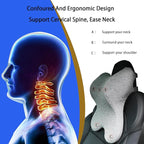Car Neck Pillow for Driving Gaming Chair Headrest Pillow Office Chair Neck Pillow Ergonomic Design Double Straps Design Suitable for Different Heights