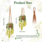 Crochet Car Air Freshener, 8ml Empty Refillable Oil Diffuser Bottle with Hanging Crochet Pink Strawberry Plant & Hanging Tools, Car Rearview Mirror Diffuser for Wall Art & Home & Office Decoration
