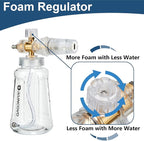 Foam Cannon for Pressure Washer, Snow Clear Foam Cannon for Car Wash, Stainless Steel Filter, Adjustable Nozzle with M22 and 1/4 Inch Quick Connect, Additional 1.1 mm Orifice Nozzle