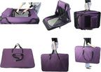 EliteField 3-Door Folding Soft Dog Crate with Carrying Bag and Fleece Bed (2 Year Warranty), Indoor & Outdoor Pet Home (36" L x 24" W x 28" H, Purple)