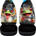 Funny Tree Frog Car Seat Covers for Front Seats Anti-Slip Comfort Front Bucket Seat Cover Universal Fit for SUV Truck Sedan