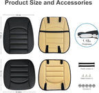 Sanwom Car Seat Cushion Chair Cushions Set with Back Support,1.2in Memory Foam Pressure Relief Non-Slip Design Truck Seat Cushion for Driving, Ergonomic Chair Seat Pad for Office Gaming Wheelchair