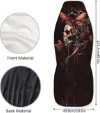 Skull Butterfly Car Seat Covers Comfortable Front Car Seat Covers Elastic Fabrics Cars Interior Automotive Easy Installation Universal Fit Most Cars,SUV, Trucks