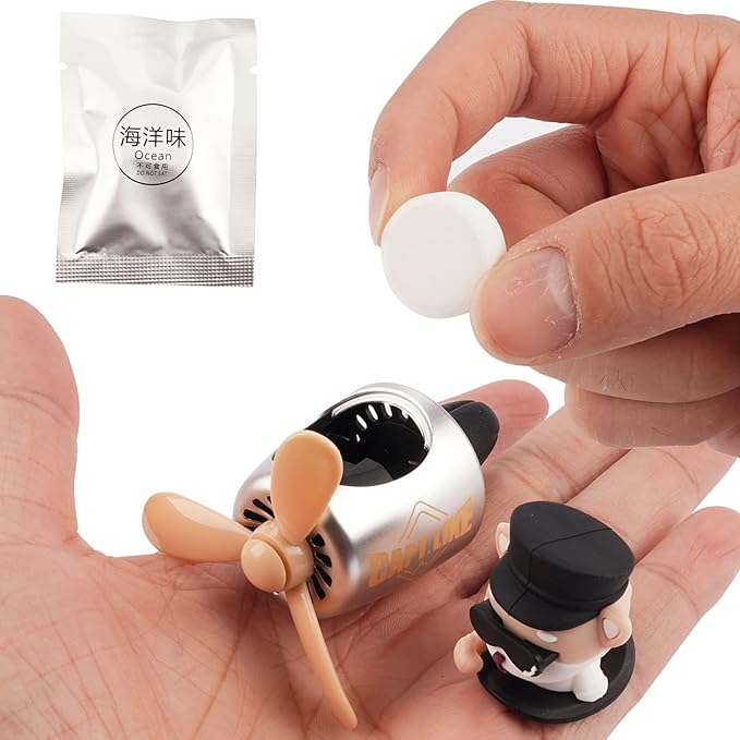 10 Pcs Car Air Fresheners Refills Solid Fragrance Replacement Pads Car Air Vent Clip Freshener Long Lasting Air Freshener for Car (Jasmine Flavor)