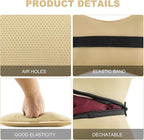 2 Pack Car Neck Pillow PU Leather Automotive Headrest Pillow for Car Support Neck Pain Relief Universal Car Pillow (Beige)