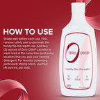 Zero Odor – Laundry Odor Eliminator - Permanently Eliminate laundry Odor – Patented Molecular Technology Best For Clothes, Towels & Linens, Shoes, Bags, Etc. - rinse and refresh Again, 16oz