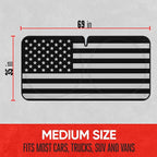 Motor Trend USA Black American Flag Car Windshield Sun Shade for Front Window, Foldable Car Sun Shade with Patriotic Graphic, Collapsible Sun Visor Sunshade for Cars Windshield (Large 69" x 35")