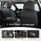 Coverado Car Seat Cover, Cover for Cars Front Seat, Premium Leather, Universal Fit Waterproof Seat Protectors, Car Seat Cushion Non-Slip for Most Cars-Blackpink