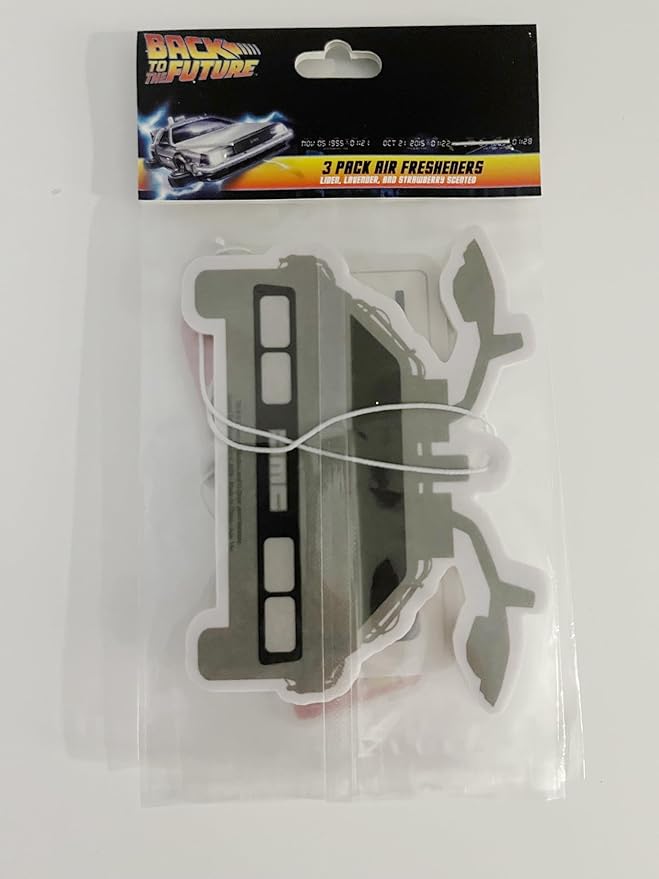 Back to the Future Outatime Air Freshener | Back to the Future Collectibles Gift Ideas | Back to the Future Hoverboard | DeLorean DMC-12 Car Air Freshner | 3/Set | Officially Licensed