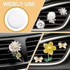 30Pcs Car Air Freshener Refill Felt Pads, 17.5MM/0.7inch Unscented Air Freshener Vent Clips Replacement White Oil Perfumes Refill Tablets for Car Diffusers