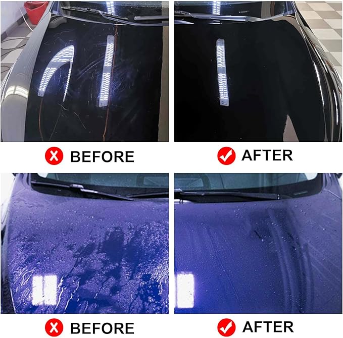 Sopami Car Coating Spray, Quick Effect Coating Agent for Car, Quickly Coat Car Wax, Car Scratch Wax Polish Spray Waterless Wash, Easy to Use (1set)
