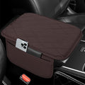 Leopard Cheetah Print African Animal Hunting Auto Center Console Armrest Pad, Car Center Console Cover, Auto Accessories Soft Comfort Armrest Cover Cushion Mat for Most Cars (Coffee-K3)