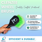 Premium Microfiber Wheel Brush and Nylon Bristles Tire Brush | Car Wheel Brush and Tire Cleaner Brush with Ergonomic Handles for Cleaning Wheels | Rim Brush & Tires Brush | 2 Pack