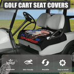 Biyejit Golf Cart Seat Covers with 4 Pockets Golf Cart Seat Towel Blanket Fits 2-Seat Golf Carts, Golf Cart Accessories