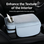 Car Armrest Cushion Cover Car Center Console Memory Foam Booster Pad with Storage Pocket and Tissue Hole for Sedan Vehicle (Black, 12.99 * 7.09 * 2.95'' / 33 * 18 * 7.5 cm)