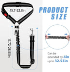 Headrest Dog Car Safety Seat Belt-Easy to Use, Dog Seat Belt with Military-Grade, Seatbelt Adjustable - Car Leash with Elastic Bungee & Reflective Safety Tether(Black)
