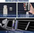 FeatWell Car Aromatherapy/Fragrance car Air fresheners/Humidifier Essential Oil Diffuser for Vehicle (Grey)