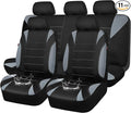 CAR PASS Waterproof Car Seat Covers Full Sets, Universal Fit Seat Covers for Cars, EVA Neoprene Seat Cover Set Full Sets, Interior Covers for Auto SUV,Vans,sedans, Trucks,(Black and Gray)
