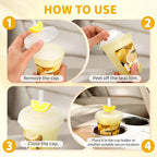 Diffusers for Home Strawberry Scent 2 Pack, Bathroom Diffuser Fruit Cup Shape for Office, Air Freshener Diffuser Gel Leak-Proof Car & Room, Bathroom Scent Diffuser for Friends and Family