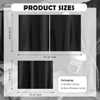 3PCS Extra Large Car Window Shades Kit,Thickened Vinyl Coated Car Window Covers for Privacy and Maintaining Cool Auto Interior Temperature,Universal Cars Curtains for Windows (Extra Large)