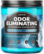 AOOVOO Fantasy Ocean Odor Eliminating Highly Fragranced Candle - Eliminates 95% of Pet, Smoke, Food, and Other Smells Quickly, Non Toxic Air Freshing Soy Candle, 9 oz Up to 50 Hours Burn time