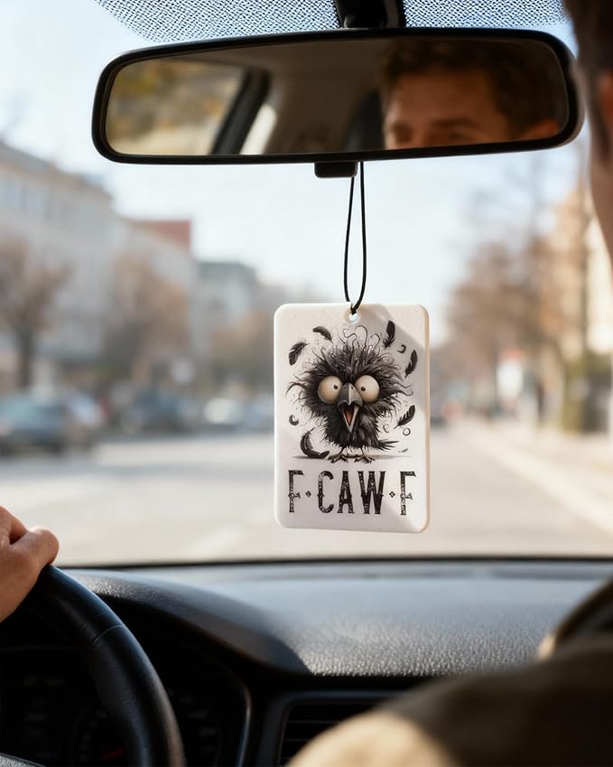 Funny Gothic Car Air Freshener 3Pcs F-CAW-F Black Caw Car Accessories Interior Hanging Scents Automotive Mirror Decor for Men Women