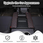 2PCS Center Console Armrest Cover for Toyot@ Tundra 2022-2025 /Sequoia 2023-2025 Accessories, Leather Front Seat Armrest Box Cushion Protector Waterproof Anti-Scratch (Left-Hand Drive)