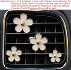 4 Pieces Daisy Flower Air Vent Clip Car Air Freshener Charm Colorful Car Interior Accessories for Girls Women（Pink）