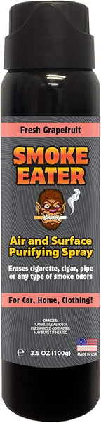 Smoke Eater Odor Eliminator Aerosol Spray, Spring Fresh Linen, 3.5 oz — Tea Tree Oil Breaks Down Smoke at the Molecular Level