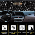 Woanger Windshield Sun Shade Foldable Car Front Window Covers for Car Accessories Sun Heat UV Rays Visor Protector Protection for Universal Cars SUV Truck (Moon Star)