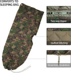 Poncho Liner Hoodie with Pocket Insulated Military Sleeping Bag Waterproof for Outdoor Camping Travel Survival Hunting Car Emergency