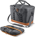 CleverMade Collapsible Insulated Cooler Bag – Leakproof Soft Cooler for Beach, Travel, Car – Bottle Opener