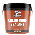 Liquid Rubber Color Roof Sealant- Elastomeric Waterproof Coating for Flat, Low-Slope & Metal Roofs, Flexible UV-Stable Membrane, Dark Gray, 1 Gallon