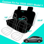 Dog Seat Covers for Tesla Model Y Back Seat Cover for Kids, Heavy Duty Bench Seat Cover with Headrest for Model Y, Non Slip Waterproof Durable Custom Fit Back Seat Covers for 2020-2025 Model y