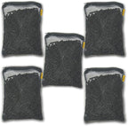 Aquacity Canister Filter Media Replacement Bags - Activated Charcoal Pellet Carbon, Bio Ceramic Rings, 1" Bio Sponge Balls for Aquarium Fish Pond Tank Canister Water Filtration (Carbon 5-Pack)