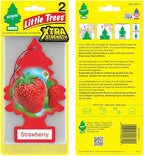 LITTLE TREES Car Air Freshener | Xtra Strength Provides Long-Lasting Scent for Auto or Home | Extra Boost of Fragrance | Strawberry, 24 Air Fresheners