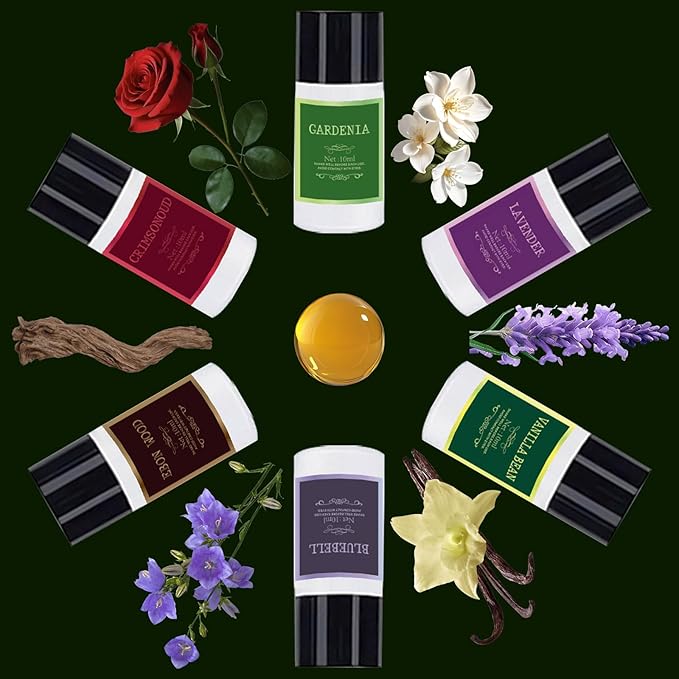 Car Air Freshener Refill Cologne Aromatherapy Oil 20 PCS, Essential Oils Mixed Fragrance Set for Car Diffusers (No Diffuser Included)