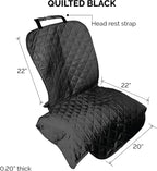 Furhaven Universal Water-Resistant Quilted Single Car Seat Protector - Black, One Size