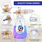 Foam Cannon for Pressure Washer with Dual Connector, Balabulala Car Foam Cannon with Dual Adapter, 1/4" Quick Connect,4200 PSI