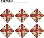 6 Pcs Car Air Fresheners Hanging Scented Cards for Car Fresheners Vintage Union Jack British Flag Car Aromatherapy Tablets Funny Hanging Air Freshener for Car Rearview Mirror Pendant