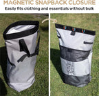 Living in a Bubble Wet Dry Laundry Bag – Portable Waterproof Laundry Hamper for RV, Campervan & Travel – Foldable Clothes Organizer with Separate Wet & Dry Compartments