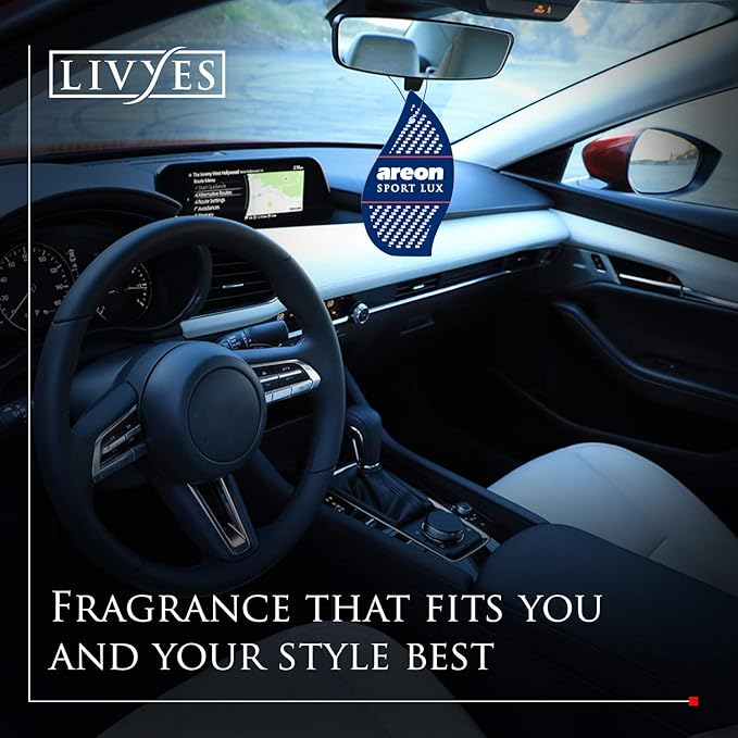 AREON Sport LUX SL03 Quality Perfume/Cologne Car Air Freshener, Platinum (Pack of 12)