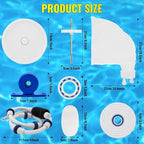 Rebuild Repair Kit Replacement for Polaris Zodiac Automatic Pool Cleaner 280 with Wheel, Tire, Drive Shaft, Turbine Bearing, All Purpoe Bag, Sweep Hose, Wheel Bearing, Tailsweep Pro