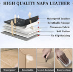 Coverado Seat Covers, Car Seat Covers Front Seats, Car Seat Cover, Car Seat Protector Waterproof, Car Seat Cushion Nappa Leather, Beige Seat Covers Carseat Cover Universal Fit for Most Cars